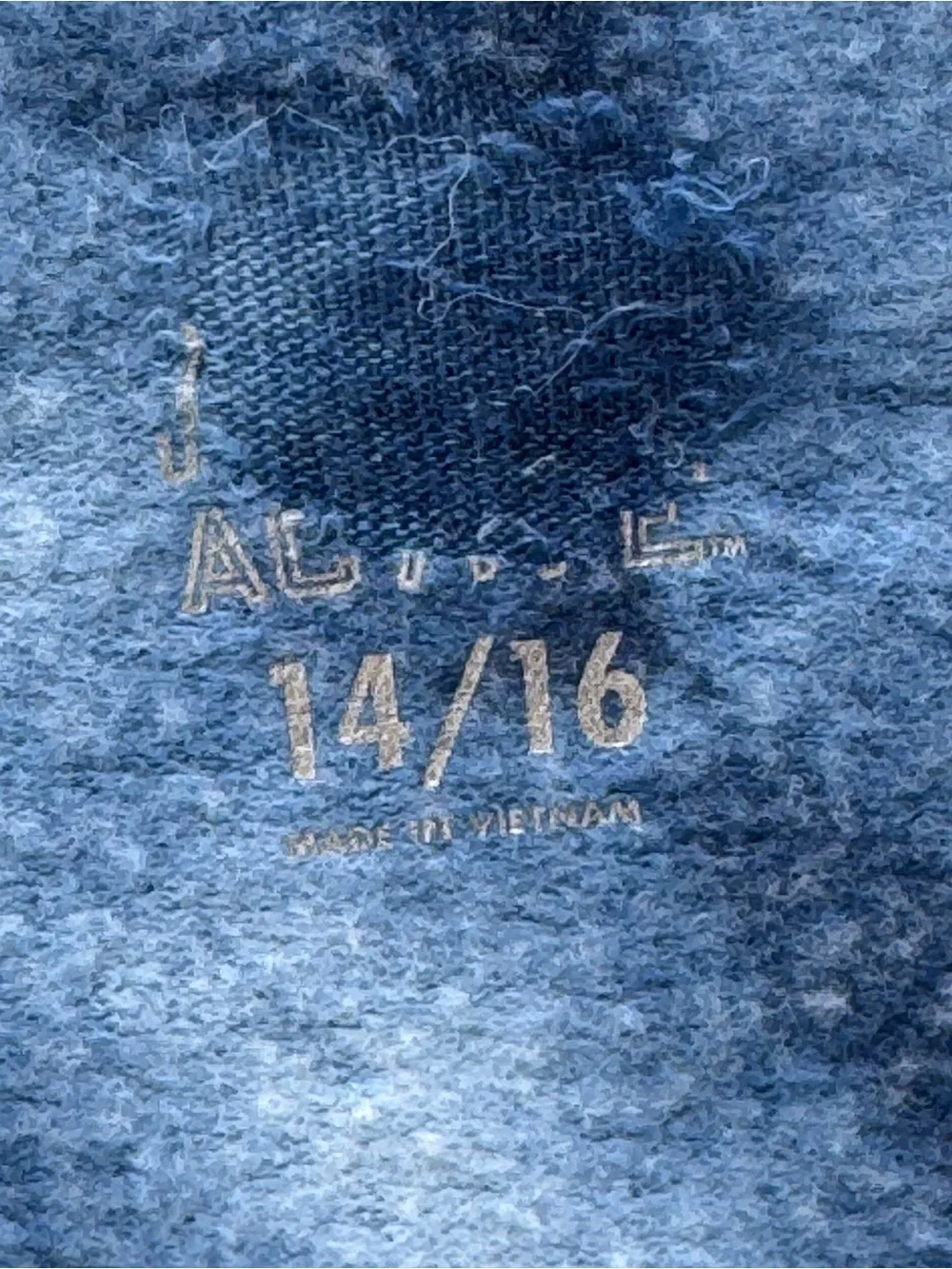 Justice Blue Tie-Dye Cropped Sweatshirt with Star